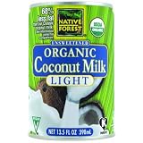 Native Forest Organic Light Coconut Milk, Reduced Fat, 13.5-Ounce Cans (Pack of 12)
