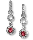 Double Round Stone Diamond Pave Charms