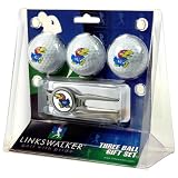 Kansas Jayhawks NCAA 3 Ball Gift Pack w/ Kool Tool