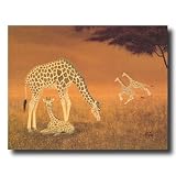 African Giraffe Family Animal Wildlife Home Decor Wall Picture 16x20 Art Print