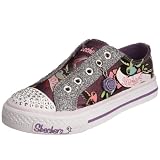 Skechers Twinkle Toes Shuffles Glitterazzi Sneaker Little KidBig KidPurpleSilver3 M US Little Kid