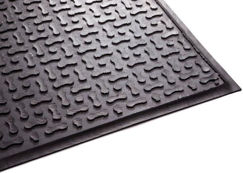 Millennium Mat Guardian Triple-Flex Anti-Bacterial Flow and Scrape Floor Mat, Rubber, 3'x5', Black