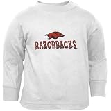 Arkansas Razorbacks Toddler White Team Logo Long Sleeve T-shirt