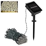 Solar Outdoor String Lights, Loende Waterproof 72FT 200 LED 8 Modes Fairy Garden Lighting for Indoor, Home, Bedroom, Yard, Patio, Tree, Wedding, Holiday, Party Decorations(Warm White)