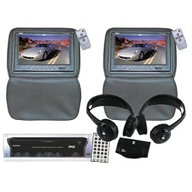 Buy Pyle Super LCD DVD Headphones Package for Car Truck SUV now!