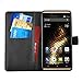 BLU VIVO XL case, KuGi BLU VIVO XL case - BW style ultra-thin PU Leather Case for BLU VIVO XL 5.5 inch smartphone. (Black)