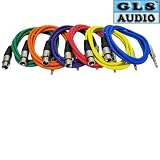 GLS Audio 3ft Patch Cable Cords - XLR Female To 1/4
