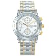 YEMA by Seiko of France Men's Polished Two-Tone Alarm/Chronograph Watch w/ White Dial. Model: YM961