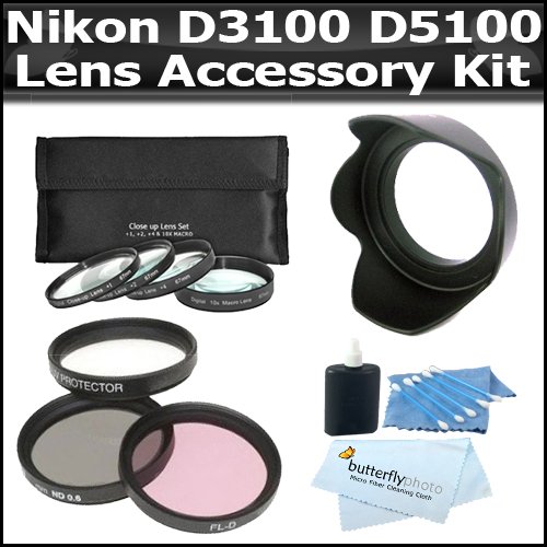 52mm Bundle Lens Accessory Kit For Nikon D3100 