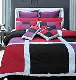 8 piece Cotton Bed in a Bag Set 350 Thread Count Tribeca Living Monte Carlo Purple Queen Size Bedding 51mxYxCFKtL. SL160 8 piece Cotton Bed in a Bag Set 350 Thread Count Tribeca Living Monte Carlo Purple Queen Size Bedding