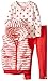 Nannette Girls' Little 3 Piece Heart Printed Shirt Vest and Legging Set