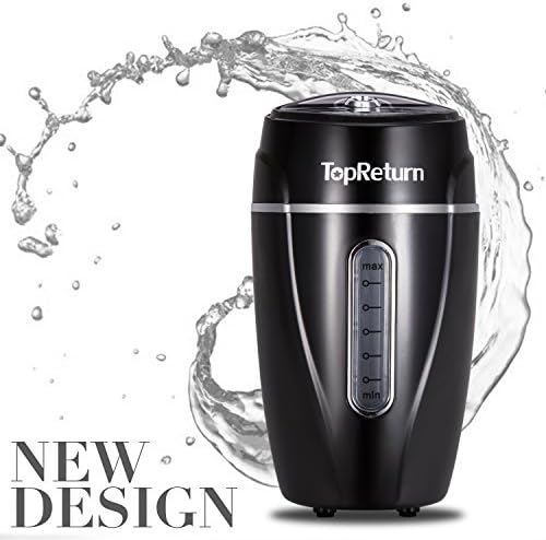 TopReturn Car Air Humidifier, Cool Mist Humidifier, 180ML USB Small Humidifier, Portable Humidifier for Car, Home, Office, Whisper-quiet, Automatic Shut-off, Dual Mist Modes, Black