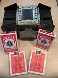 Automatic 4 Deck Card Shuffler Includes Free 4 Decks Bicycle Red Playing Cards ($12.00 Value)