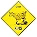 Goat Xing caution Crossing Sign farm animal Gift