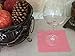 12 CleverDelights Pink Hemstitch Cocktail Napkins - 6