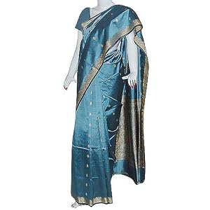 Latest Silk Saris Indian Wrap Dresses (ssari120)