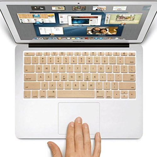 Keyboard Cover (2 packs) Silicone Skin for MacBook Air 13" and MacBook Pro 13" 15" 17" with or w/out Retina Cover iMac - iBart Gold (Set of Two Covers)