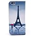 Deego PU Leather Magnet Flip Wallet Cover with Kickstand and Card Holder for Apple Iphone 6 - Umbrella with the Girl and Eiffel Tower Pattern