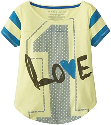 Tommy Girl Big Girls' One Love Tee, Safety Yellow, Medium