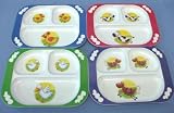 Melamine Kids 3-Section Plate 4 PER PACK (KM0051)