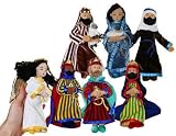 SET : 7 Teile Fingerpuppe Weihnachtsgeschichte Figur Weihnachten Christmas Maria Josef Engel Jesus Caspar Kaspar Melchior Balthasar Sch�fer X MAS Handpuppe Handspielpuppe Kasperlfigur Kasperle heilige 3 K�nige Puppen Stoffpuppe Schmusepuppe