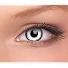 Farbige wei�e weisse lunatic crazy Kontaktlinsen ohne St�rke crazy contact lenses "LUNATIC" D�mon White Zombie Weiss mit schwarzem Rand 1 Paar mit Kontaktlinsenbeh�lter + 60ml Kombil�sung!.
