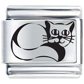 Laser Kitty Cat Animal Italian Charm
