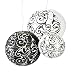 Black & White Paper Lanterns (9 pc)