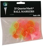 New! Ball Markers Quarter Size Neon 25 Pack
