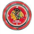 NHL Chicago Blackhawks Neon Clock - 14" Dia.