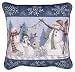 Snowmen & Bird Decorative Christmas Holiday Throw Pillow 17