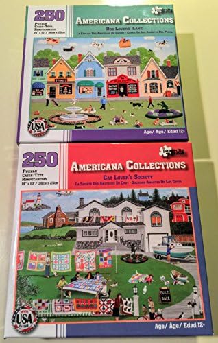 Cat's and Dog's Puzzles 250 pc. by Americana Collections, 2 Pack