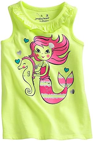 Girls Jumping Bean Babydoll Ruffle Tank (24M, Mermaid)