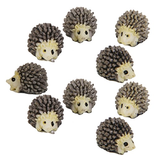 DSYJMiniature Landscape Garden Decor Hedgehog Ornaments 10pcs