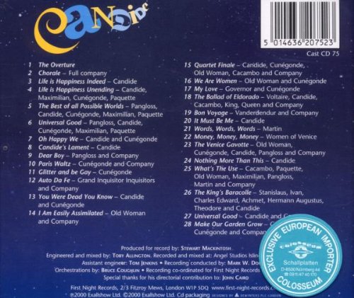 Cover image : Candide (1999 Royal National Theatre Cast)