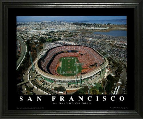 San Francisco 49ers - Candlestick Park Aerial - Lg - Framed Poster Print