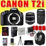 Canon EOS Rebel T2i 18 MP CMOS APS-C Digital SLR Camera w/ Canon EF-S 18-55 ....