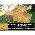 COCOON CHICKEN COOP HEN HOUSE POULTRY ARK NEST BOX NEW WITH ROOF TO BE FULLY OPENED - BEAUTIFUL 5FT MODEL WITH INTEGRATED RUN & CLEANING TRAY & INNOVATIVE LOCKING MECHANISM