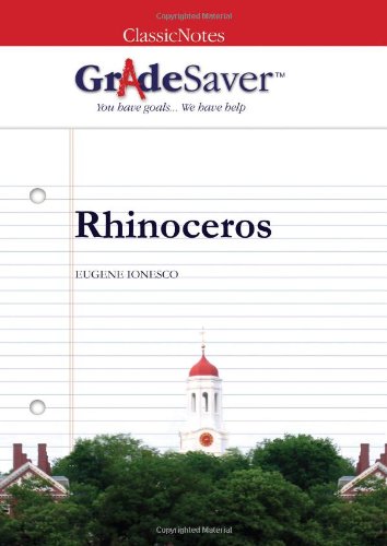 gradesaver tm classicnotes rhinoceros study guide
