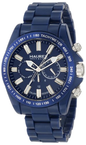 Haurex Italy Mens B0366UB1 Aston Blue Multi-Function Watch