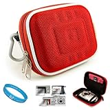 Nylon Red Camera Case for Sony Cybershot H70 Digital Camera + Universal Cle ....
