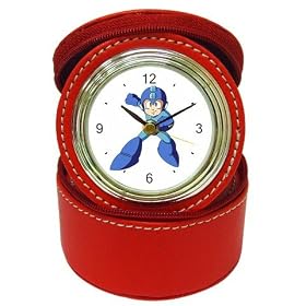 Jewelry Case Clock Red of Vintage Retro Megaman (Mega Man) Portrait