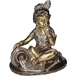 Spiritual Gifts Hindu God Krishna Brass Statue 7 x 6.5 x 4.75 inches