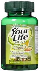Nature's Bounty Your Life Multivitamin Green Source Caps-60 ct