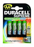 Duracell Supreme AA 2650mAh Pack of 4
