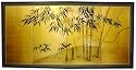 Simple Classic Zen Japanese Style - 36" x 72" Bamboo Art Gold Leaf Oriental Wall Screen Painting