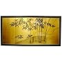Simple Classic Zen Japanese Style - 36" x 72" Bamboo Art Gold Leaf Oriental Wall Screen Painting