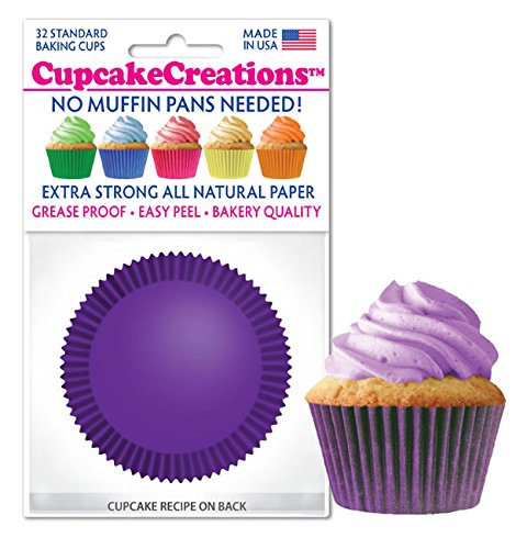 Plum Purple Cupcake Baking Cup Liners 32 Count by Cupcake Creations