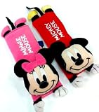 Mickey & Minnie Mouse Plush Seat Belt Cover Shoulder Pad Cushion (2 pcs)