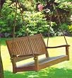 Teak Swing comes complete with solid brass hardware and rope - Order Now at our introductory price!